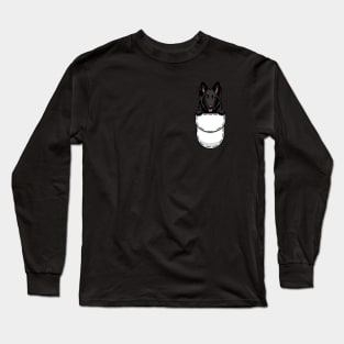 Funny Belgian Shepherd Groenendael Pocket Dog Long Sleeve T-Shirt